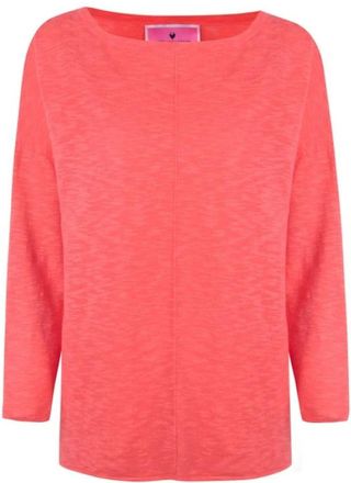 Lieblingsst&uuml;ck Lieblingsst&uuml;ck - Gebreide trui met ronde hals - Dames - Truien - Rood - Maat: L