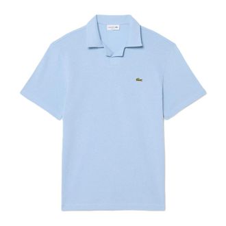 Lacoste Polo Shirts, male, Blue, Size: XL Classic Fit Cotton-Linen Polo