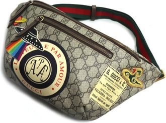 Gucci Beige Gg Supreme Leather Fanny Pack (Pre-Owned)