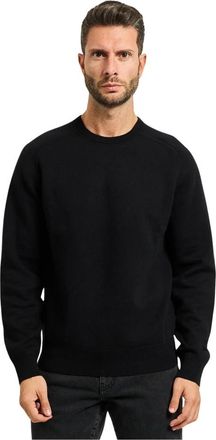 HUGO BOSS Trui met ronde hals - Heren - Sweatshirts - Zwart - S - Katoen - Hoodies & sweatvesten