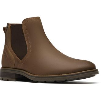 Clarks Emmett Chelsea Boot in Cola Suede at Nordstrom Rack, Size 11