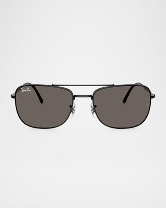 Ray-Ban Mens RB3755 Rectangular Sunglasses, 62mm