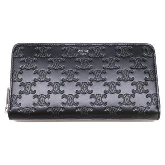 Celine Black Leather Long Wallet (Bi-Fold) (Pre-Owned)