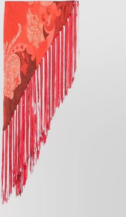 Etro paisley fringe foulard square scarf
