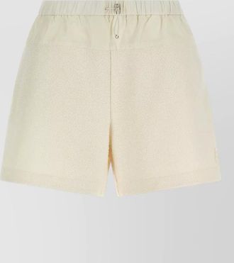 Moncler textured boucl&eacute; shorts side pockets