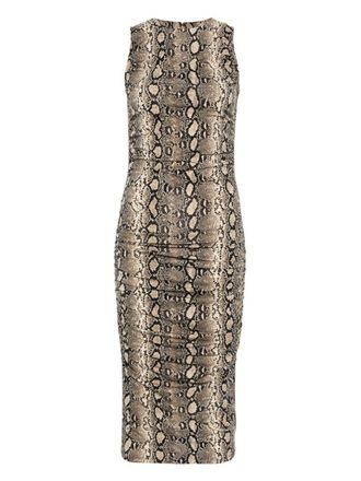 Michael Kors Snakeskin Print Cocktail Dress