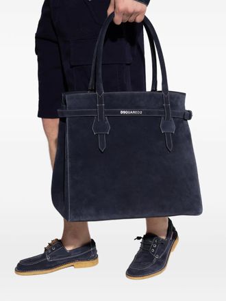 Dsquared2 Twin suede tote bag - Blue