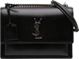 Saint Laurent Pre-owned The Sunset Shoulder Bag - Dames - Vintage Schoudertas - Zwart - ONE Size - Leer - Vintage