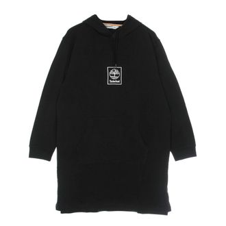 Timberland Zwarte Fleece Jurk met Capuchon - Dames - Korte kleedjes - Zwart - M - Katoen - Kleedjes