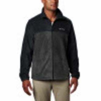 Columbia Mens Steens Mountain Full Zip 2.0 Fleece Jacket, Black/Grill, L Tall