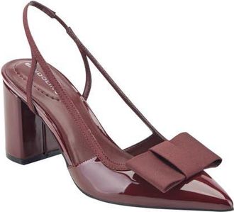 Bandolino Sanessa Slingback Block Heel Pump in Garnet at Nordstrom, Size 12