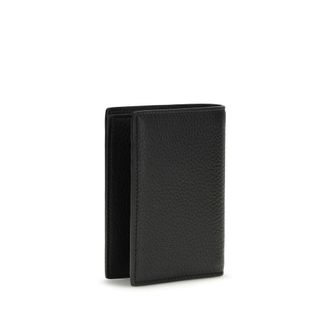 Saint Laurent Mens Black Calf Leather Bos Taurus Wallet