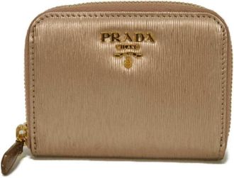 Prada Pink Leather Coin Purse/Coin Case (Pre-Owned)