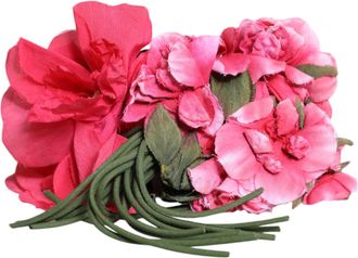 Dolce & Gabbana Multicolor Floral Applique Detail Tie Womens Belt