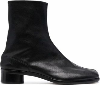 Maison Margiela Tabi Leather Boots - male - Maison Margiela - Heeled Boots - Black - 8 UK - Shoes