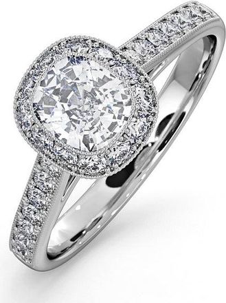 The Diamond Store Danielle GIA Diamond Engagement Side Stone Ring Platinum 1.25CT G/SI2