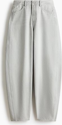 H&M Baggy High Waist Jeans - Grau