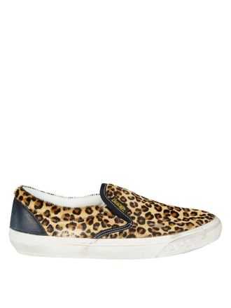 Golden Goose Animal Print Cow Leather Slip-On Sneakers