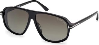 Tom Ford Guillaume Smoke Gradient Navigator Mens Sunglasses FT1208 01B 61