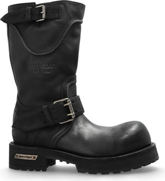 Balenciaga Leren schoenen - Heren - Hoge Laarzen - Zwart - 44 EU - Leer - Schoenen