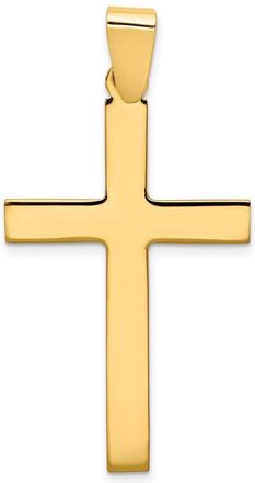 Diamond2Deal 14k Yellow Gold Polished Cross Pendant