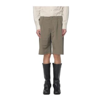 Our Legacy Pantalones Cortos de Sarga - Shorts - Hombre - Verde - S
