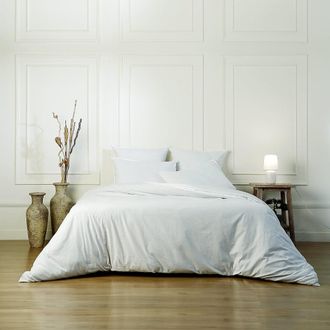 Febronie Juego de cama (65x65) algod&oacute;n lavado blanco 240x220