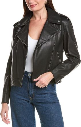 HUGO BOSS Sandy Leather Moto Jacket