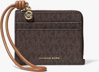 Michael Kors Jet Set Small Signature Logo Card Case Wristlet
