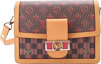 Louis Vuitton Dauphine Shoulder Bag Damier Monogram Lv Pop Mm (Authentic Pre- Loved)