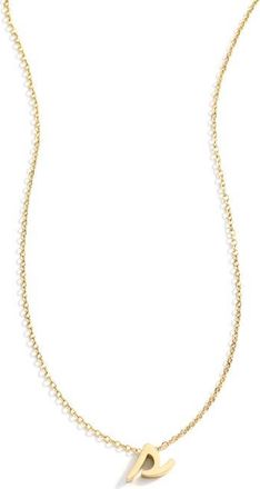 Mint & Lily Tiny Script Initial Necklace in Letter S at Nordstrom