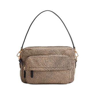 Borbonese Tassen, Dames, Beige, ONE Size, Leer, Cameratas Medium