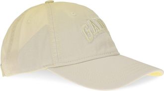 Ganni Womens Cotton Logo Baseball Cap Lemon Meringue Hats E Hairbands