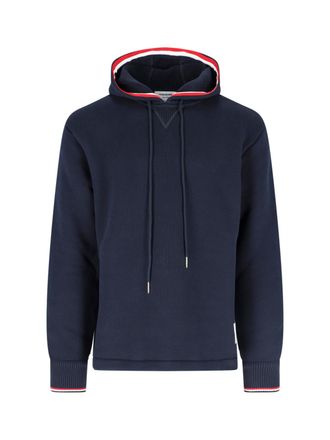Thom Browne Navy RWB Striped Hoodie