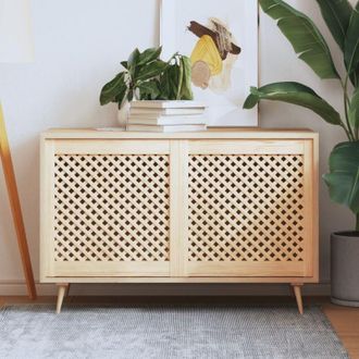 vidaXL Puertas De Armario Entramado 2 Uds Madera Pino 59,5x61,5 Cm Vidaxl