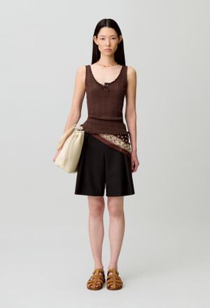 Claudie Pierlot D&eacute;bardeur col rond maille pointelle