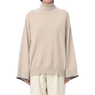 Brunello Cucinelli Womens Beige Cashmere Sweater Clothing