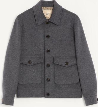 Valentino Giacca Valentino In Lana E Cashmere Uomo GRIGIO SCURO 44