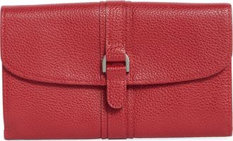Longchamp Buckle Leather Wallet in Vermillion at Nordstrom Rack