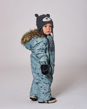 Deux par Deux Lined Knit Hat with Ears in Gray at Nordstrom, Size 18-24 M