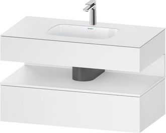 Duravit Qatego Lavabo Encastrado Con Base De Lavabo Consola, - Duravit