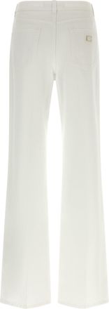 Dolce & Gabbana Womens White Cotton Flared Jeans Clothing
