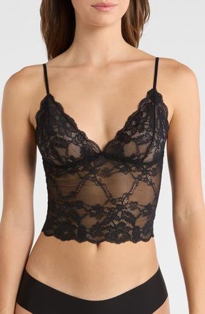 Honeydew Intimates Riot Lace Crop Camisole in Black at Nordstrom, Size X-Large