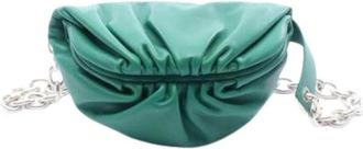 Bottega Veneta Pre-owned Leren Crossbody Tas - Dames - Vintage Schoudertas - Groen - ONE Size - Leer - Vintage