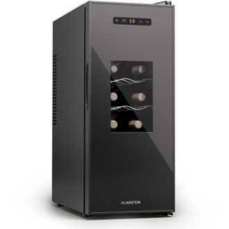 Klarstein Klarstein Silent Vino 12 Uno Slim cantinetta vino, 30 l / 12 bottiglie, 5-18 &deg;C, touch
