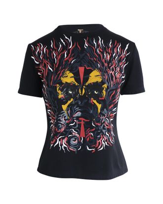 Louis Vuitton Louis Vuitton Tribal Print T-shirt in Zwarte Katoen