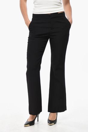 Balmain Pantaloni Flared Fit con Abbottonatura a Scomparsa Balmain