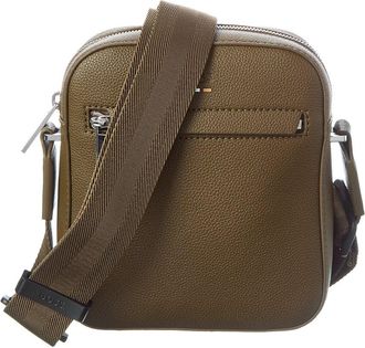 HUGO BOSS Ray Ns Zip Leather Bag