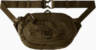 C.P. Company Mens Nylon Khaki Crossbody Belt Bag - Green - Size: ONE size