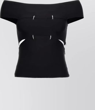 Alexander McQueen off-the-shoulder cutout top